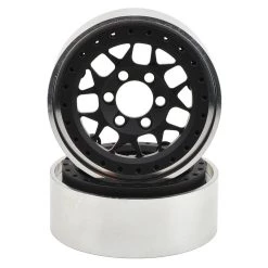 Vanquish Products KMC XD127 Bully 1.9 Beadlock Crawler Wheels (Black) (2)