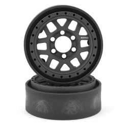 Vanquish Products KMC 1.9 XD229 Machete V2 Beadlock Crawler Wheels (Grey) (2)