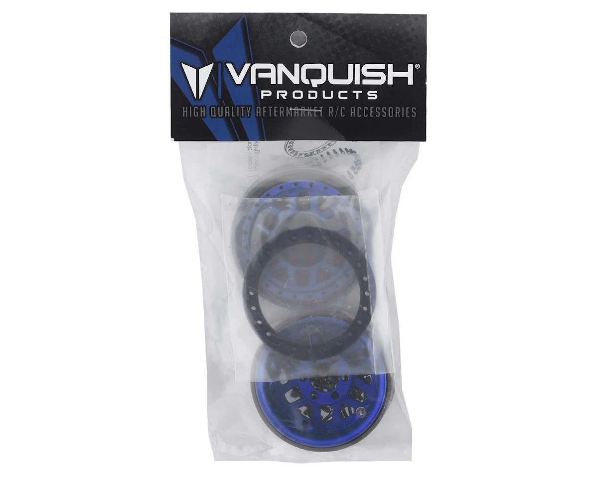 Vanquish Products KMC 1.9 XD229 Machete V2 Beadlock Crawler Wheels (Blue) (2) 6 Vanquish Products KMC 1.9 XD229 Machete V2 Beadlock Crawler Wheels (Blue) (2) - Image 4
