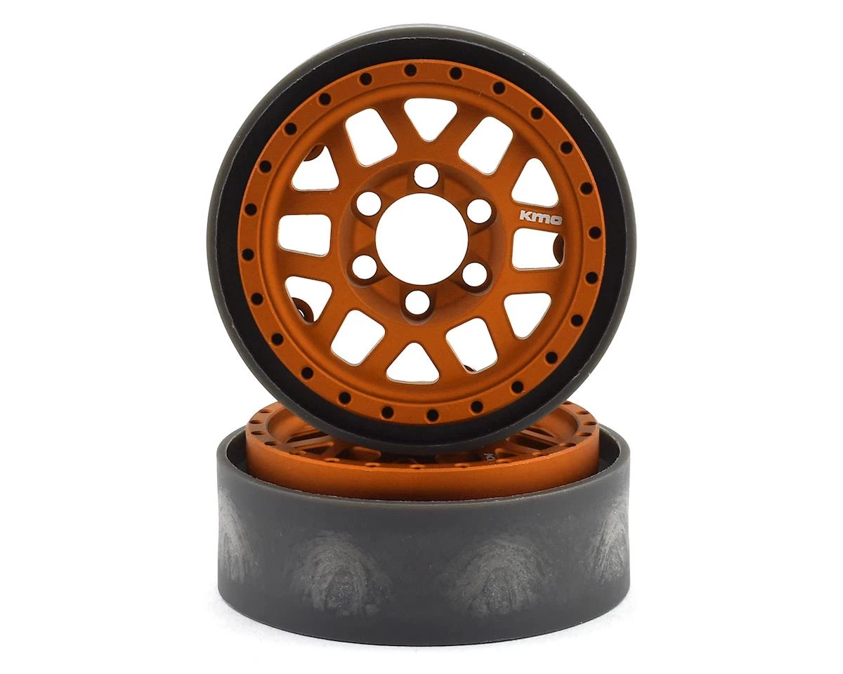 Vanquish Products KMC 1.9 XD229 Machete V2 Beadlock Crawler Wheels (Orange) (2) 3 Vanquish Products KMC 1.9 XD229 Machete V2 Beadlock Crawler Wheels (Orange) (2)