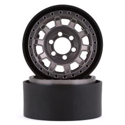 Vanquish Products KMC 1.9 KM236 Tank 1.9 Beadlock Crawler Wheels (Grey) (2)