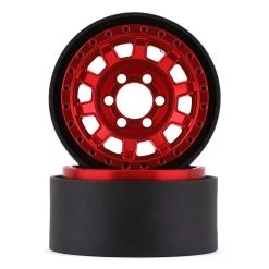 Vanquish Products KMC 1.9 KM236 Tank 1.9 Beadlock Crawler Wheels (Red) (2)