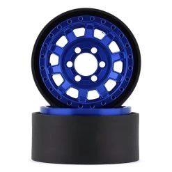 Vanquish Products KMC 1.9 KM236 Tank 1.9 Beadlock Crawler Wheels (Blue) (2)