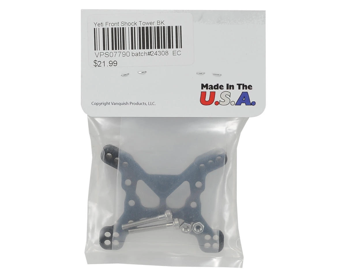 Vanquish Products Yeti Front Shock Tower (Black) 4 Vanquish Products Yeti Front Shock Tower (Black) - Image 2