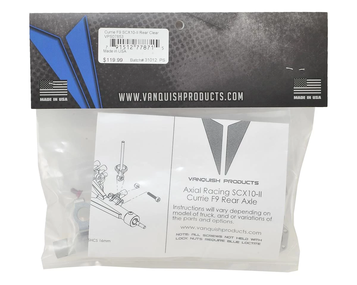 Vanquish Products Currie F9 Rear Axle (Silver) 4 Vanquish Products Currie F9 Rear Axle (Silver) - Image 2