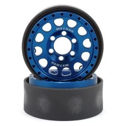 Vanquish Products Method 105 1.9 Beadlock Crawler Wheels (Blue/Silver) (2)