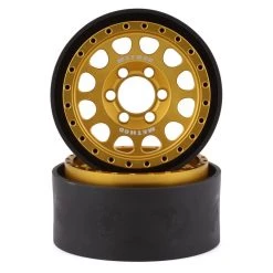 Vanquish Products Method 105 1.9 Beadlock Crawler Wheels (Gold) (2)