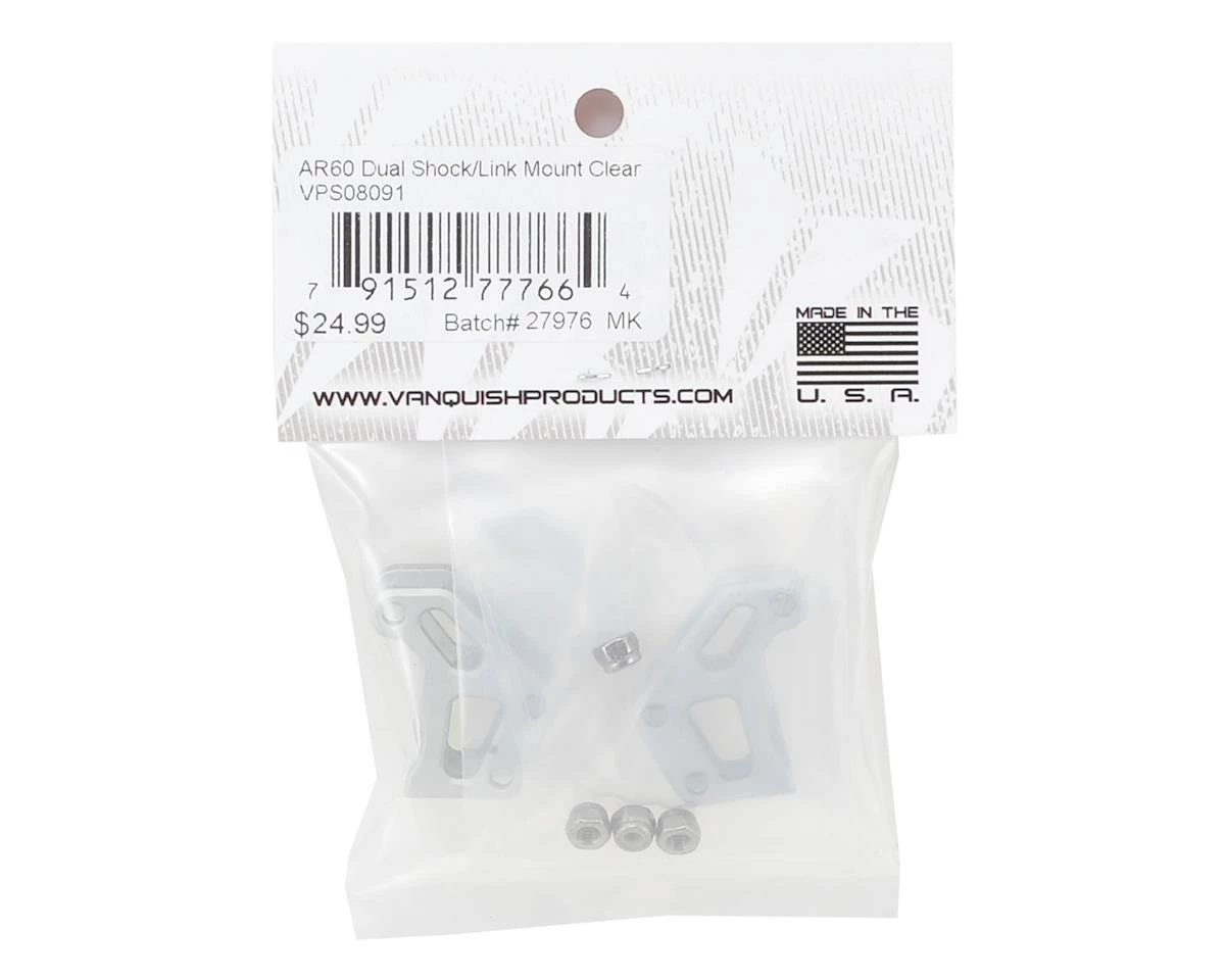 Vanquish Products AR60 Dual Shock/Link Mounts (2) (Silver) 4 Vanquish Products AR60 Dual Shock/Link Mounts (2) (Silver) - Image 2