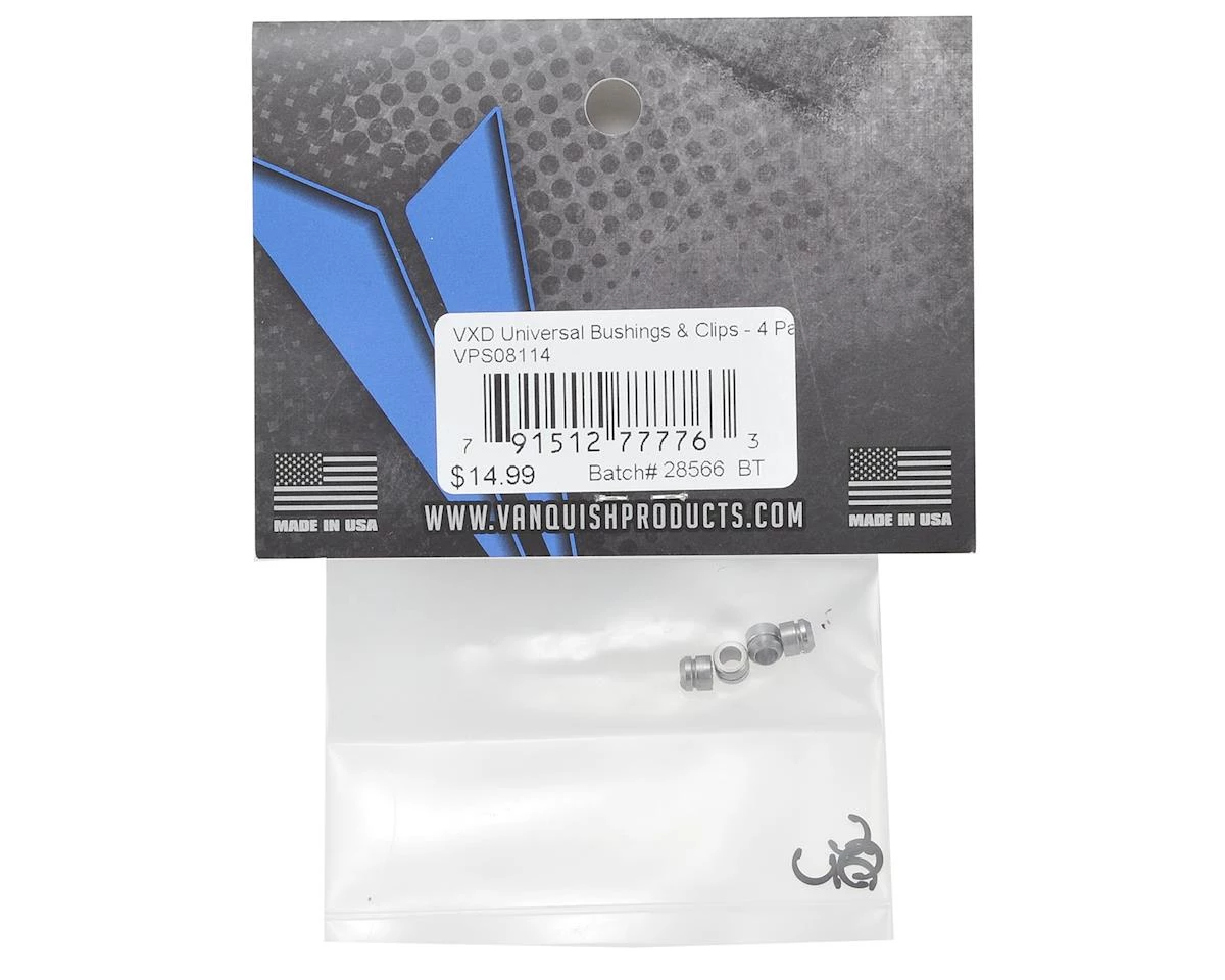 Vanquish Products VXD Universal AR60 Bushing & Clip Set (4) 4 Vanquish Products VXD Universal AR60 Bushing & Clip Set (4) - Image 2